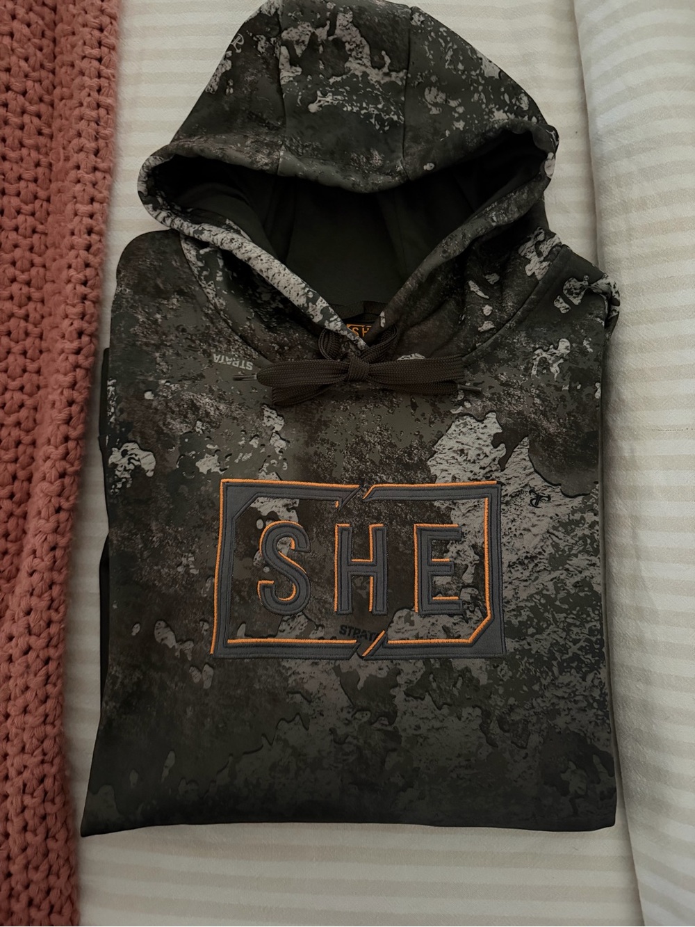 SHE Outdoor Graphic Hoodie with Orange Trim